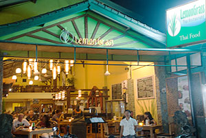 The LemonGrass restaurant front in the evening